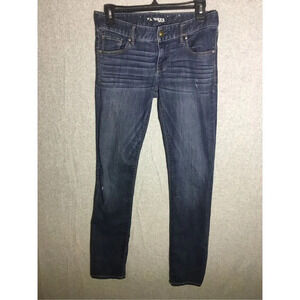 Womens Express Jeans Straight Leg Dark Wash Classic Casual Closet Staple